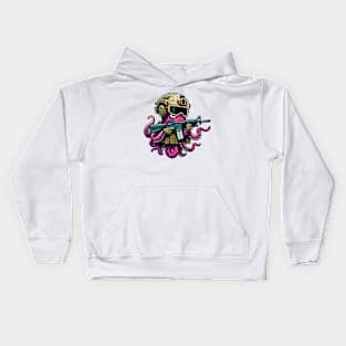 Tactical Octopus Adventure Tee: Where Intelligence Meets Style Kids Hoodie